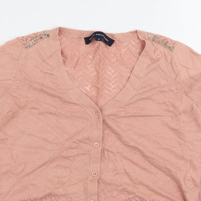 Womens UK Size S French Connection Pink Cardigan Jumper