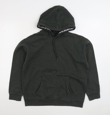 Mens UK Size S H&M Green Pullover Hoodie
