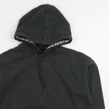 Mens UK Size S H&M Green Pullover Hoodie