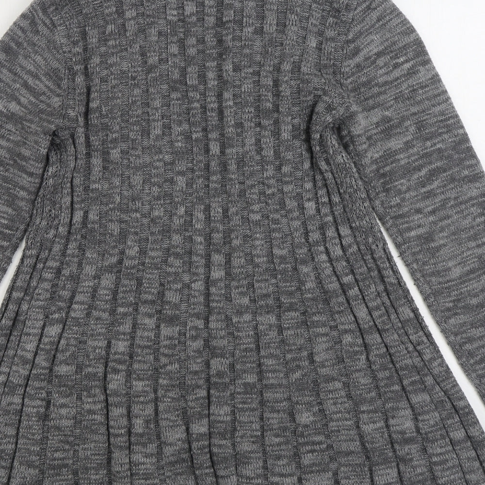 Laura Scott Womens Grey V-Neck Acrylic Cardigan Jumper Size 10