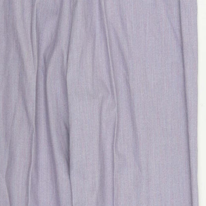 Marks and Spencer Womens Blue Polyester Trousers Size 18 L28 in Regular Zip