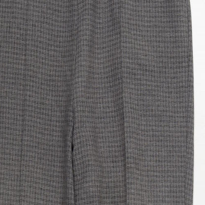 BM Womens Grey Polyester Trousers Size 14 L27 in Regular