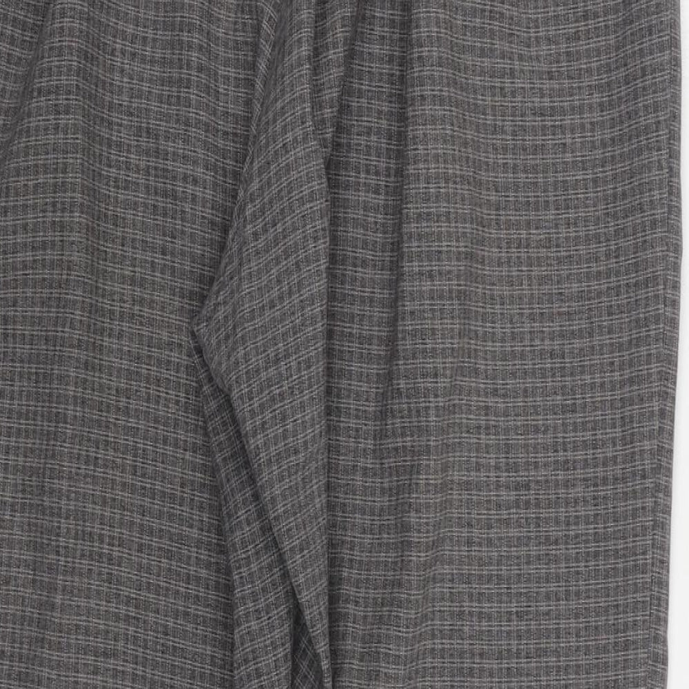 BM Womens Grey Polyester Trousers Size 14 L27 in Regular