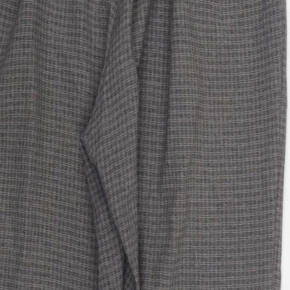 BM Womens Grey Polyester Trousers Size 14 L27 in Regular