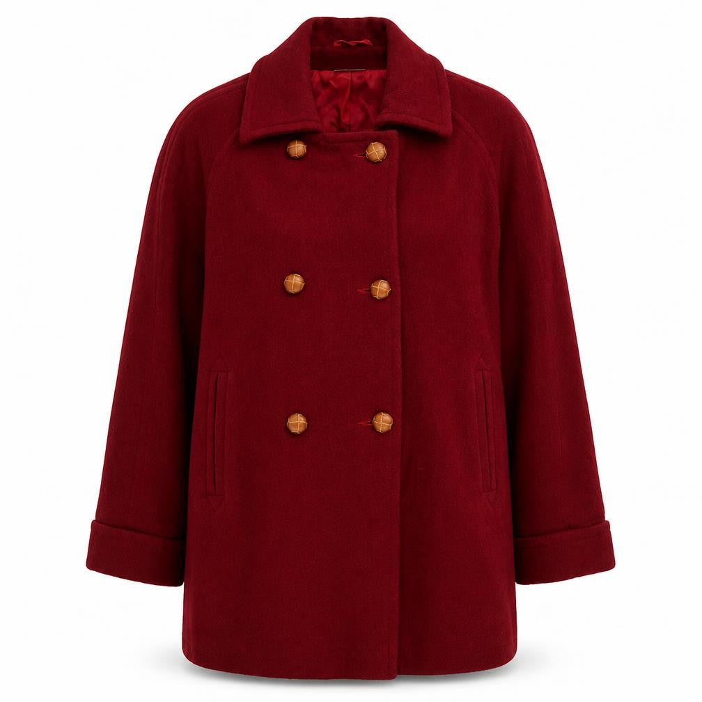 Womens UK Size 12 EWM Red Overcoat