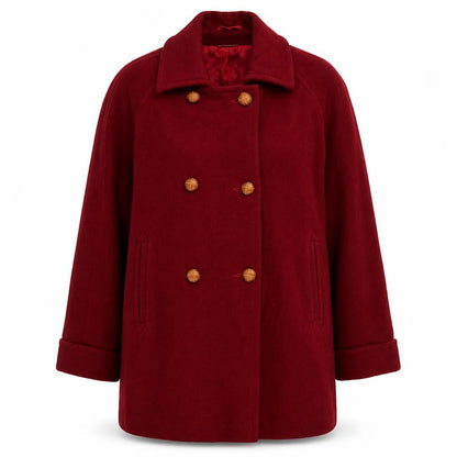 Womens UK Size 12 EWM Red Overcoat