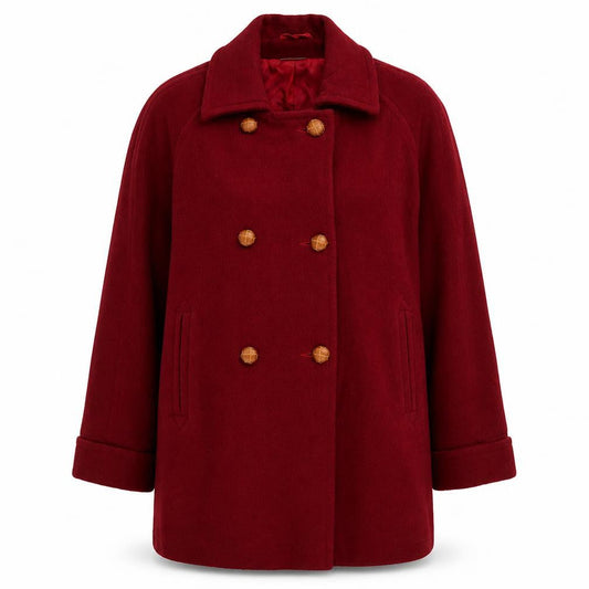 Womens UK Size 12 EWM Red Overcoat