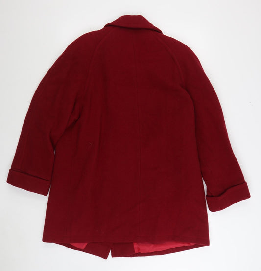 Womens UK Size 12 EWM Red Overcoat