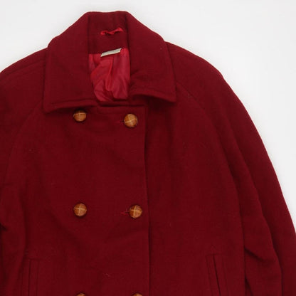 Womens UK Size 12 EWM Red Overcoat
