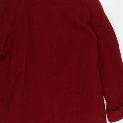 Womens UK Size 12 EWM Red Overcoat