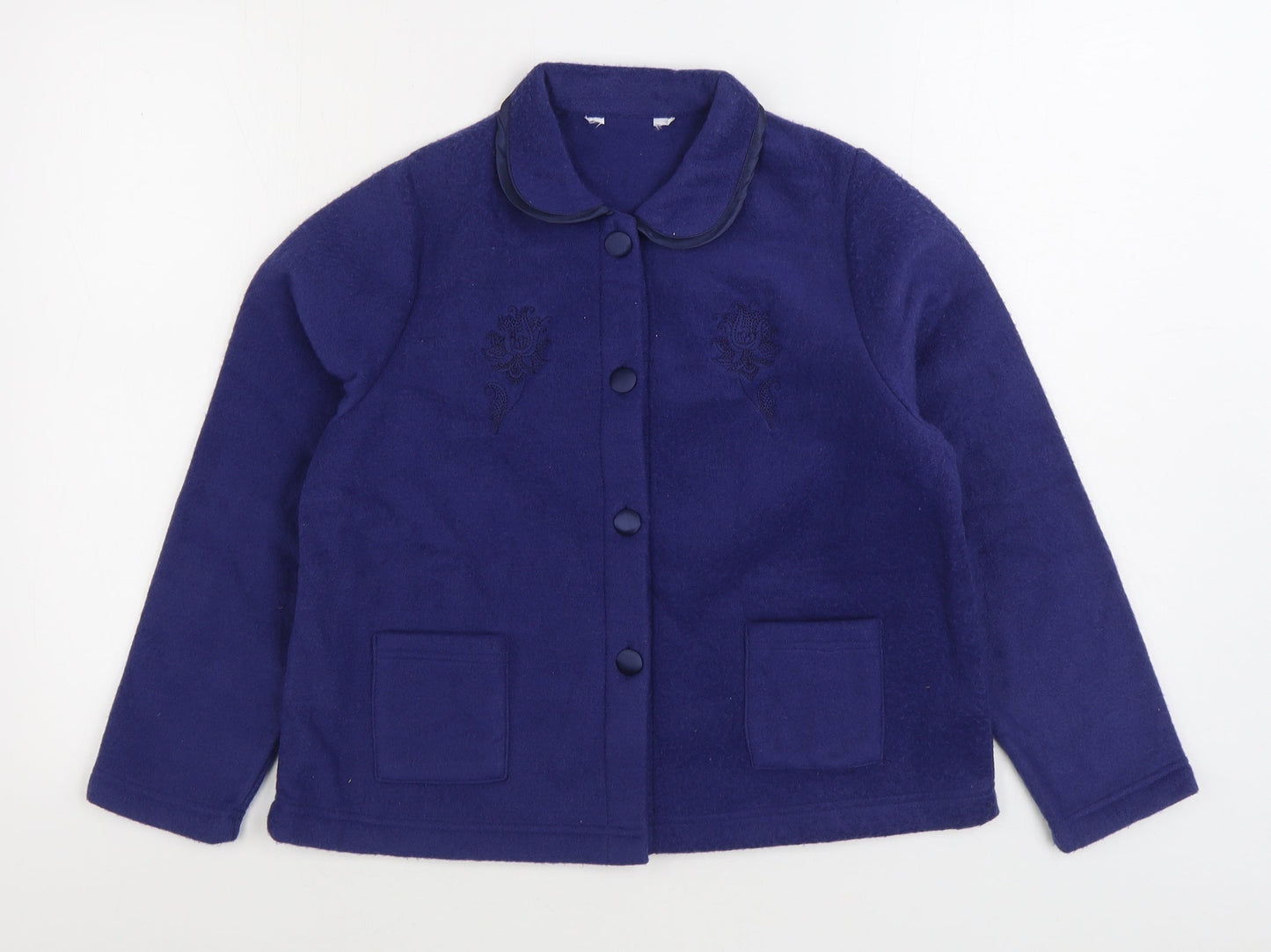 Marlon Womens Blue Jacket Blazer Size 8 Button