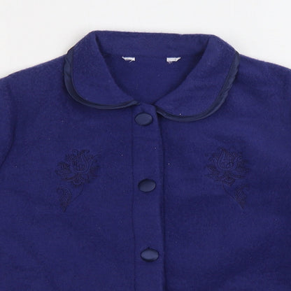Marlon Womens Blue Jacket Blazer Size 8 Button