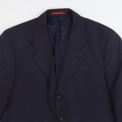 Mens UK Size 40 Debenham & Freebody Regular Blue Suit Jacket