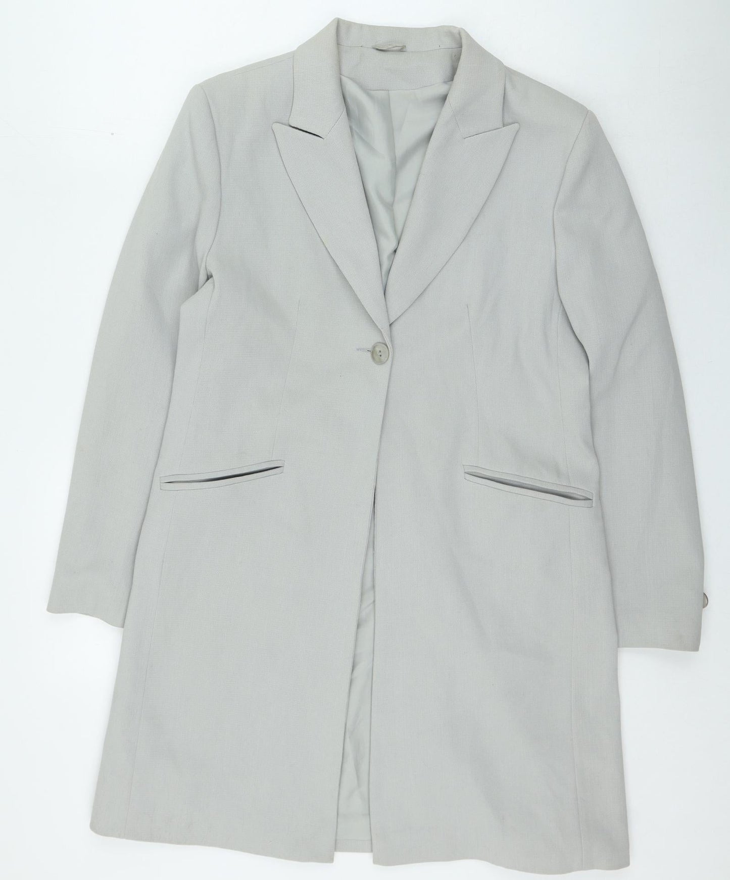 Principles Womens Grey Trench Coat Coatigan Size 12
