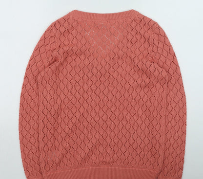 Body Flirt Womens Pink Acrylic Pullover Sweatshirt Size S