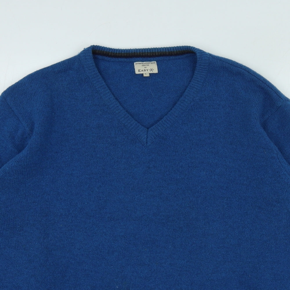 Womens UK Size L Easy Blue Pullover Jumper