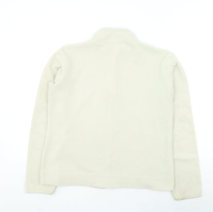 Womens UK Size 12 Kiabi Beige Full Zip Jumper