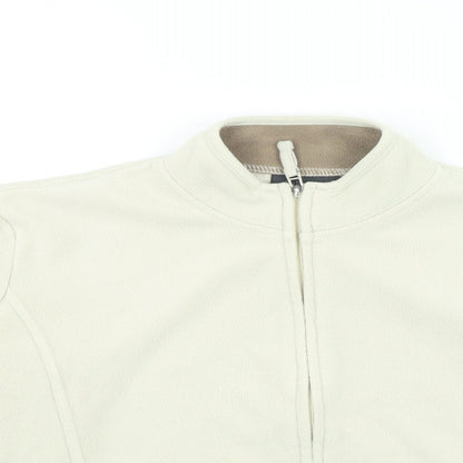 Womens UK Size 12 Kiabi Beige Full Zip Jumper
