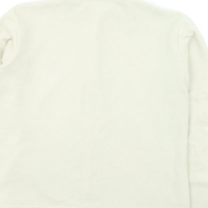 Womens UK Size 12 Kiabi Beige Full Zip Jumper