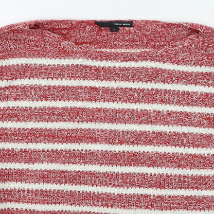Womens UK Size M TALLY WEiJL Red Pullover Jumper