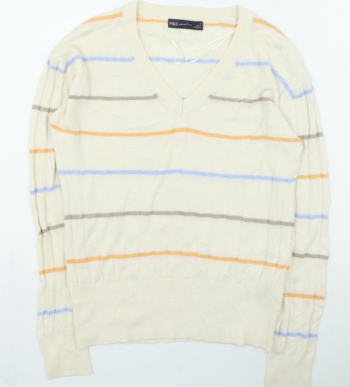 Womens UK Size S Marks and Spencer Beige Pullover Jumper
