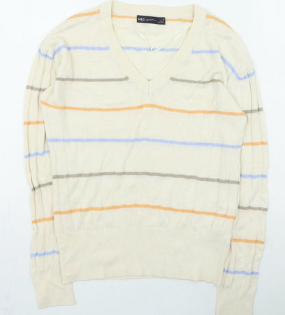 Womens UK Size S Marks and Spencer Beige Pullover Jumper