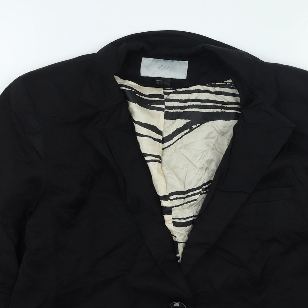 Womens UK Size 10 H&M Black Jacket