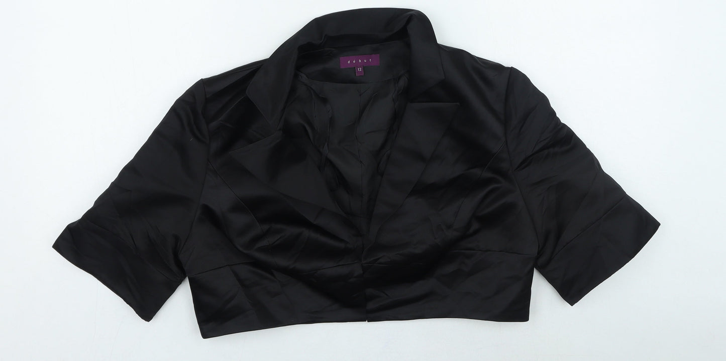 Womens UK Size 12 Debenhams Black Cardigan Jumper