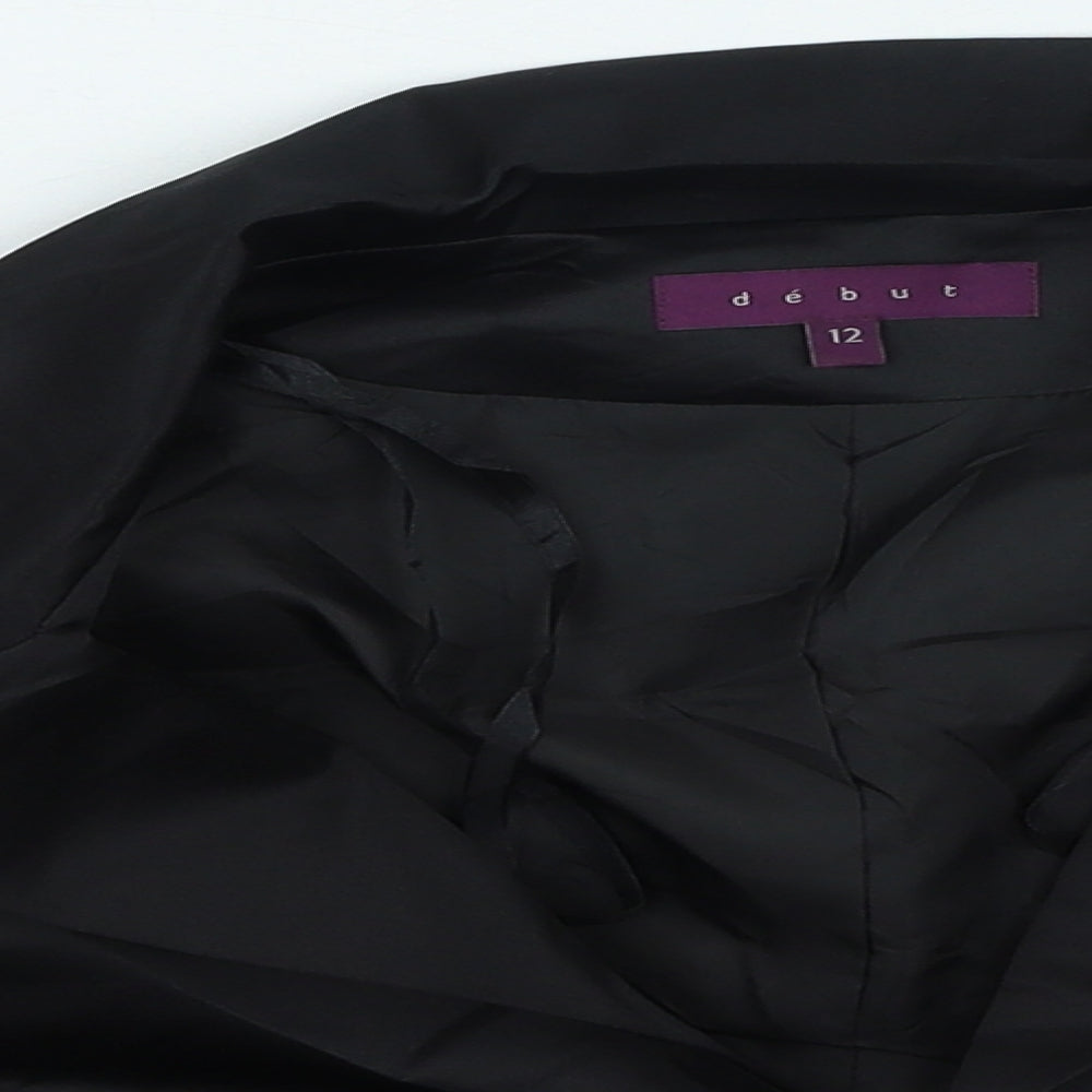 Womens UK Size 12 Debenhams Black Cardigan Jumper