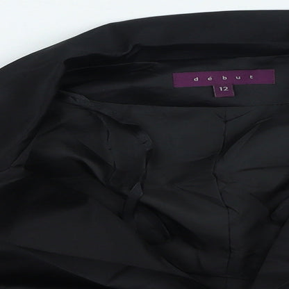 Womens UK Size 12 Debenhams Black Cardigan Jumper