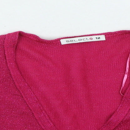 Womens UK Size 12 Select Pink Cardigan Jumper