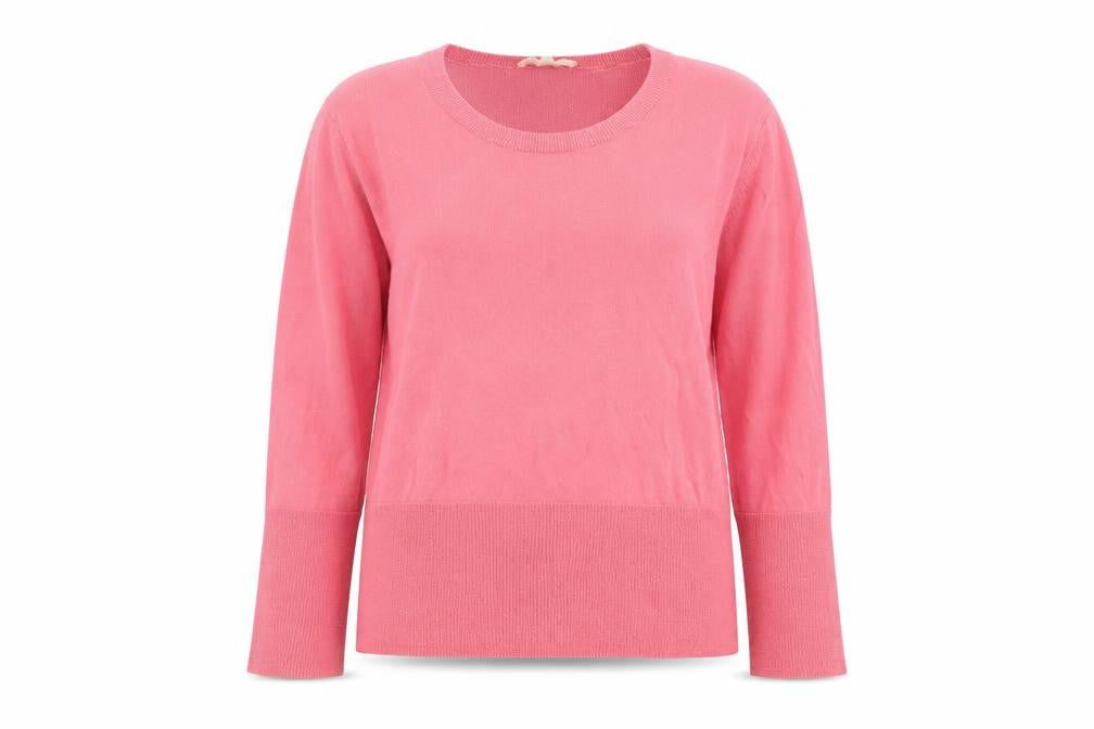 ESPRIT Womens Pink Cowl Neck Cotton Pullover Jumper Size S