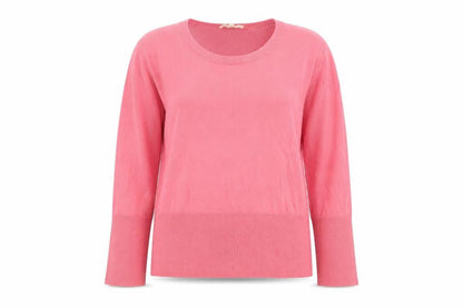 ESPRIT Womens Pink Cowl Neck Cotton Pullover Jumper Size S