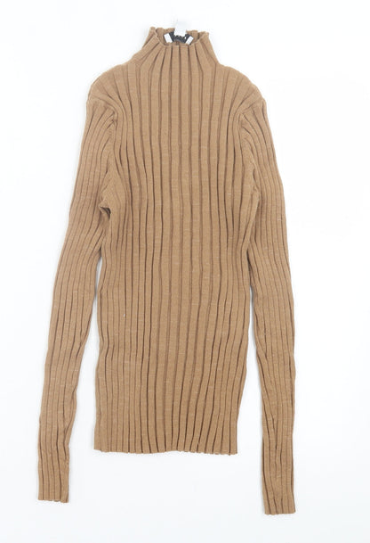 Womens UK Size L Topshop Brown Pullover Jumper