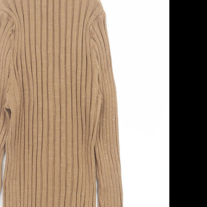 Womens UK Size L Topshop Brown Pullover Jumper