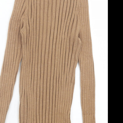 Womens UK Size L Topshop Brown Pullover Jumper