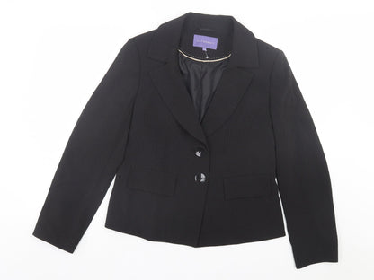 Autonomy Womens Black Jacket Blazer Size 14 Button