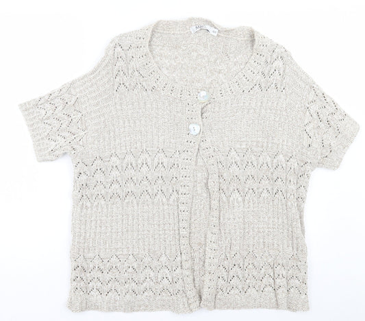 Womens UK Size 18 M&Co Brown Cardigan Jumper