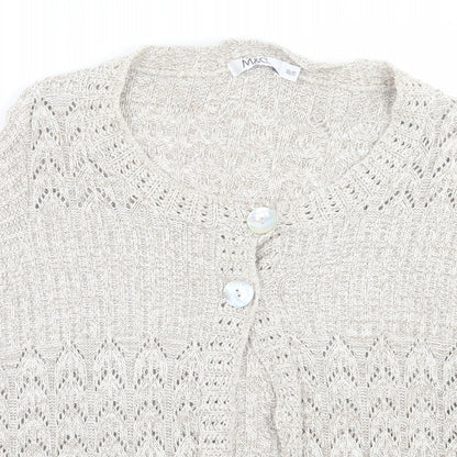Womens UK Size 18 M&Co Brown Cardigan Jumper
