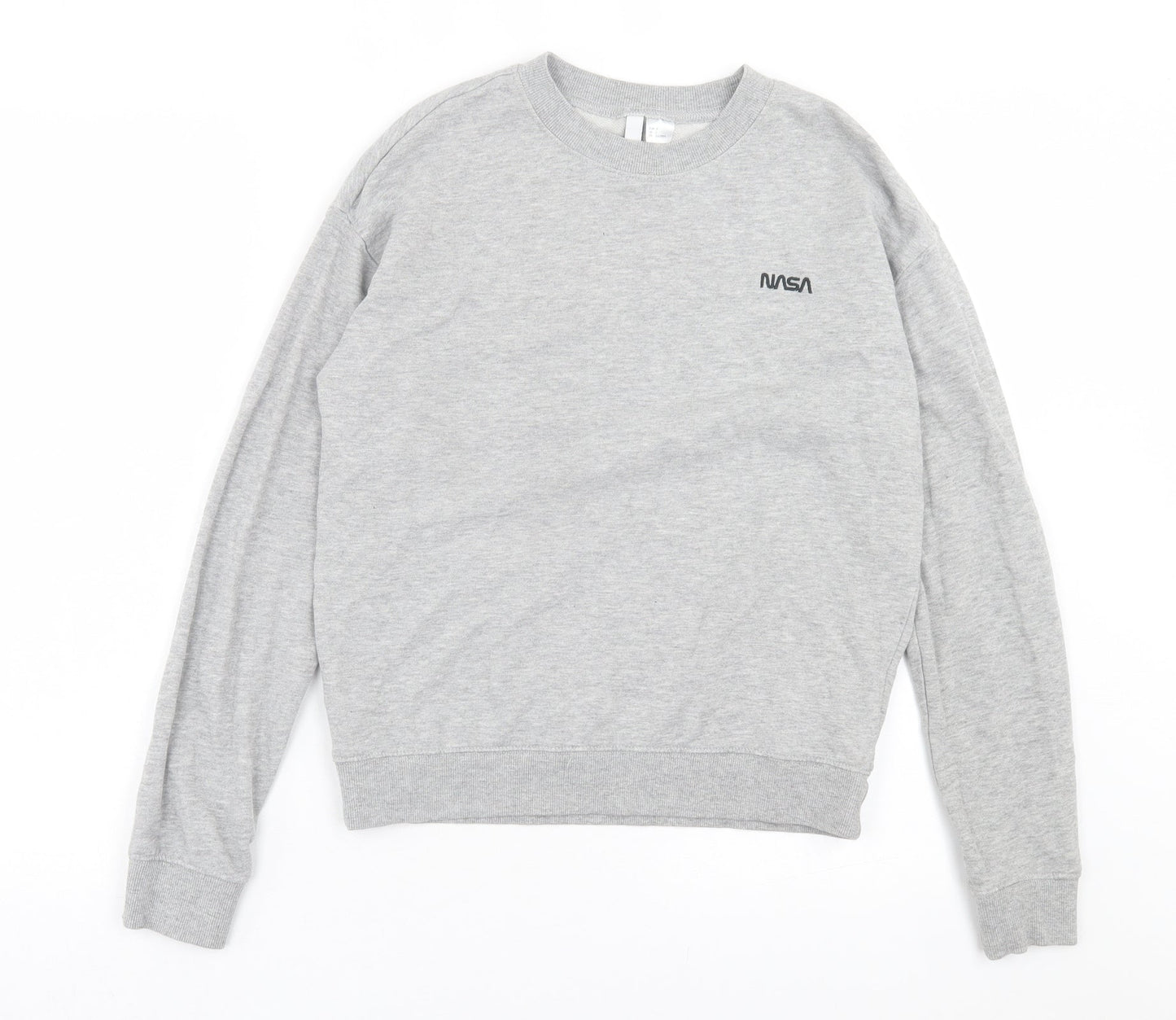 H&M Womens Grey Cotton Pullover Sweatshirt Size S Pullover - NASA