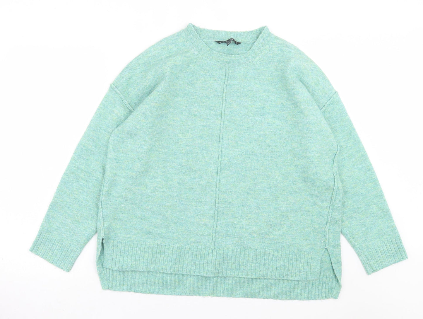 bonmarch Womens Green Crew Neck Acrylic Pullover Jumper Size 14