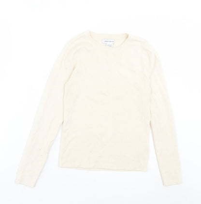Urban Revivo Womens Ivory Crew Neck Acrylic Pullover Jumper Size 16