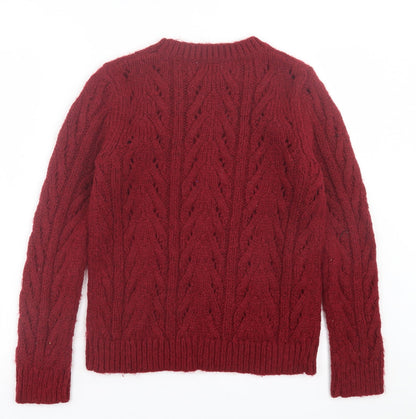 Womens UK Size S Matalan Red Pullover Jumper
