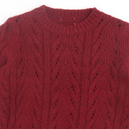 Womens UK Size S Matalan Red Pullover Jumper