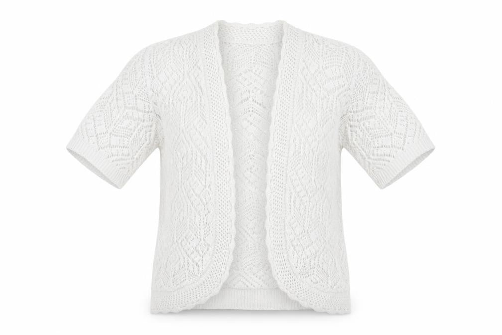 Womens UK Size S Pure & Natural White Cardigan Jumper