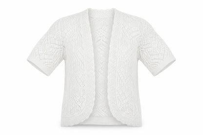 Womens UK Size S Pure & Natural White Cardigan Jumper