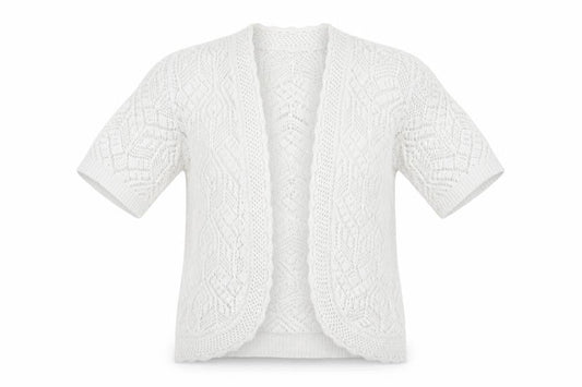 Womens UK Size S Pure & Natural White Cardigan Jumper