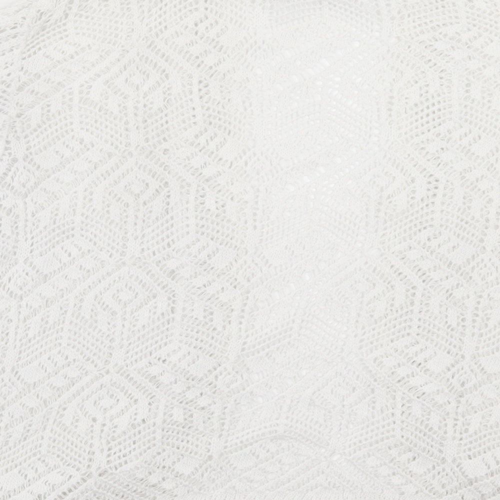 Womens UK Size S Pure & Natural White Cardigan Jumper