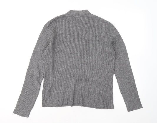 Primark Womens Grey Mock Neck Viscose Pullover Jumper Size 18