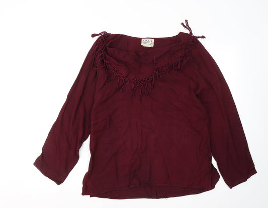 Womens UK Size S Oasis Red Pullover Jumper